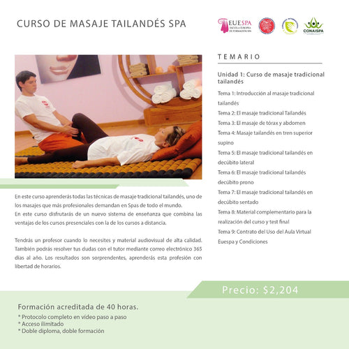 Curso De Masaje Tailandés SPA